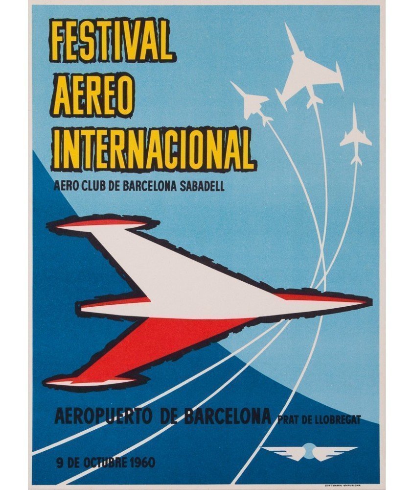 FESTIVAL AEREO INTERNACIONAL. AERO CLUB SABADELL. 1960