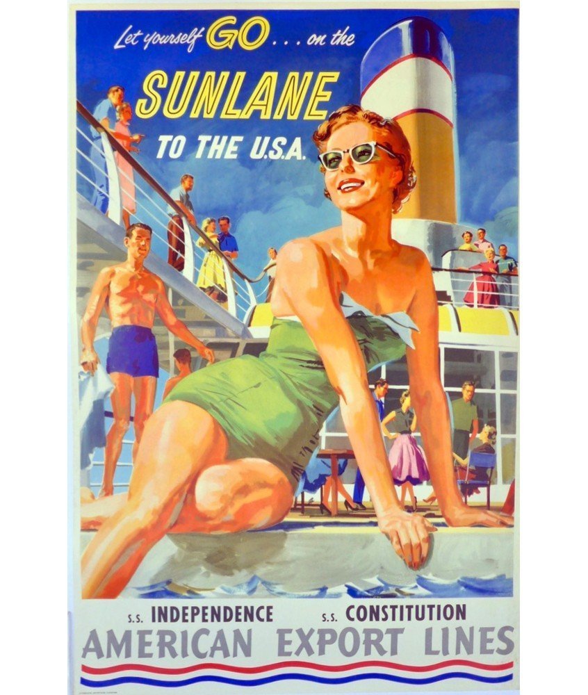 SUNLANE TO THE U.S.A. AMERIVAN EXPORT LINES...