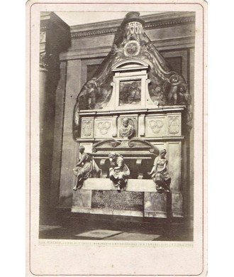 FIRENZE, Chiesa di S. Croce col Monumentoo a Michelangelo. ALINARI Phot.