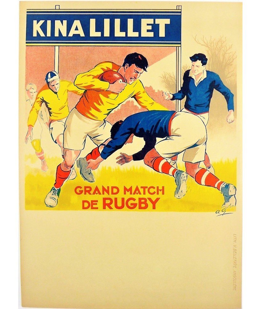 GRAND MATCH DE RUGBY (Football). KINA LILLET /