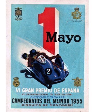 VI GRAN PREMIO DE ESPAÑA. 1 MAYO. 1955. REAL MOTO CLUB DE CATALUÑA