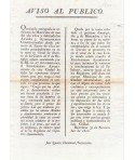 BARCELONA 1820. AVIS AU PUBLIC. NAVIGATION