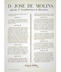 JOSE DE MOLINS MAIRE DE BARCELONE 1856. CHEVALIERS
