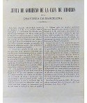 BOARD OF GOVERNMENT OF THE SAVINGS BANK. BARCELONA 1860.