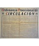 ORDENANZA PROVISIONAL DE CIRCULACIÓN. BARCELONA 1925.