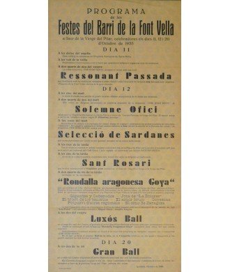 IGUALADA FESTES DEL BARRI DE LA FONT VELLA 1935