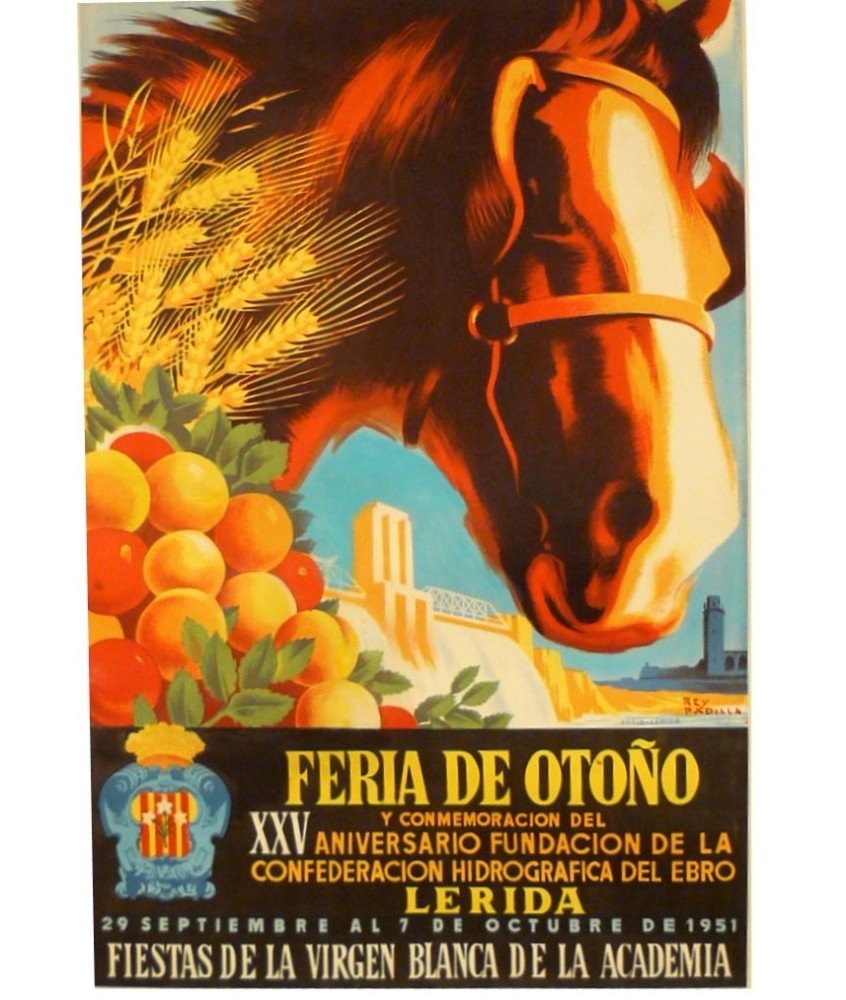 FERIA DE OTOÑO LERIDA 1951. XXV ANIVERSARIO FUNDACION CONF. HIDROGR. EBRO