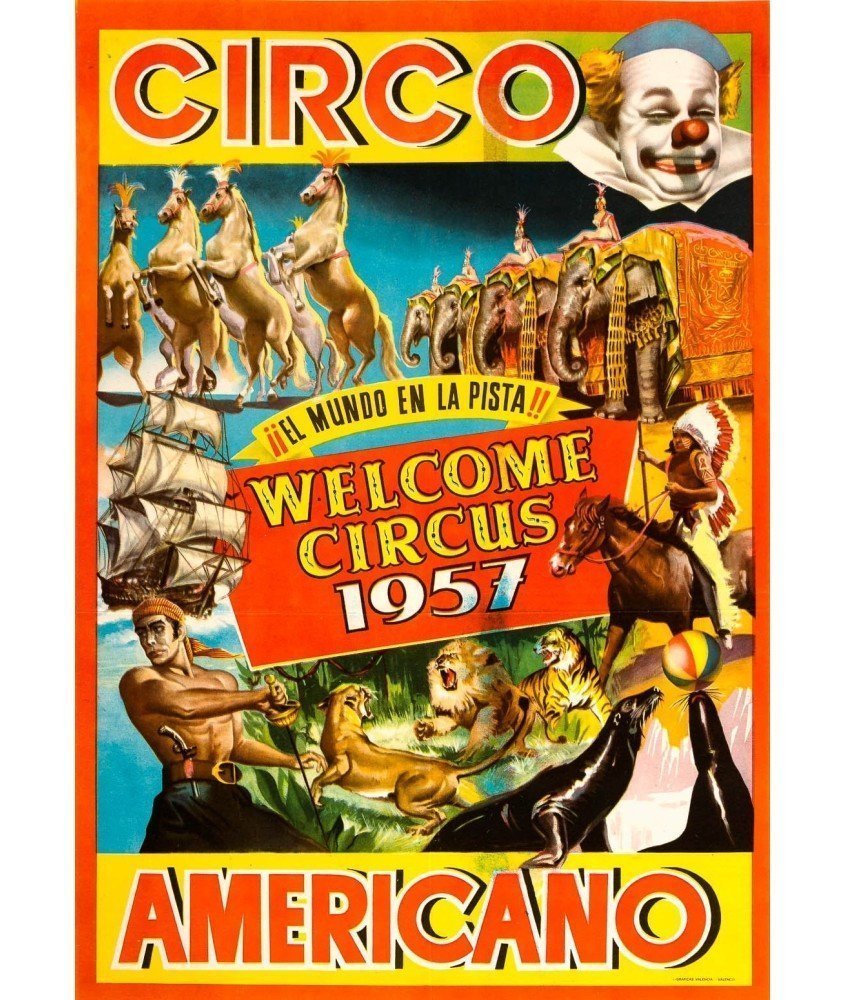 CIRCO AMERICANO. WELCOME CIRCUS 1957